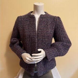 Vintage PGE Chunky Knit Cardigan Sweater Size M